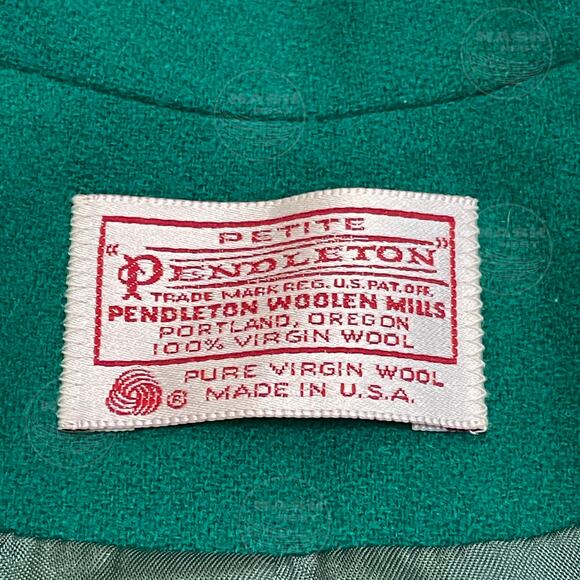 Rare Vintage Pendleton Wool Blazer | Emerald Green, Made in USA, Collectible - Picture 3 of 11